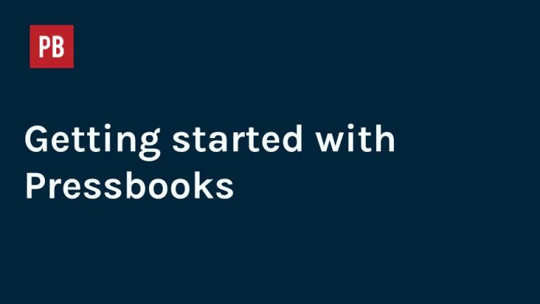 Getting Started with Pressbooks playlist thumbnail